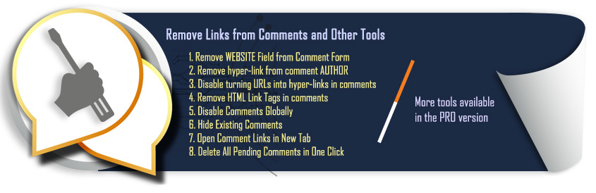 Eliminar enlaces de comentarios y otras herramientas de comentarios
