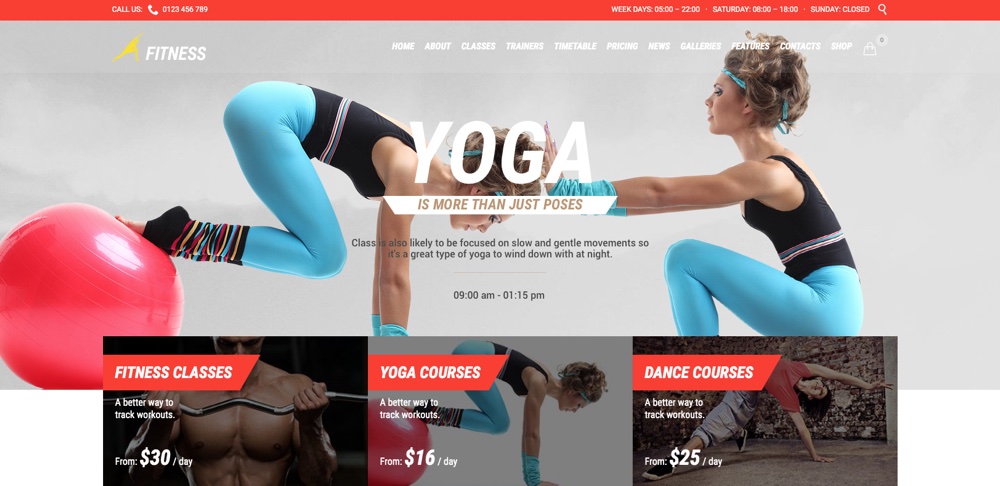 Tema de WordPress para Fitness Sport Gym