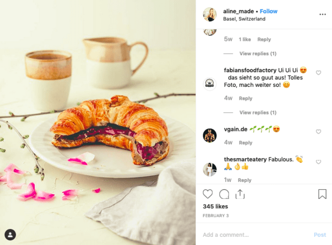 Fotos de comida de Aline Made Instagram
