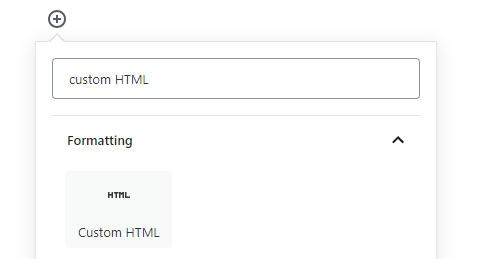 Bloque HTML personalizado