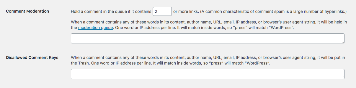 Moderación de comentarios de WordPress: filtros