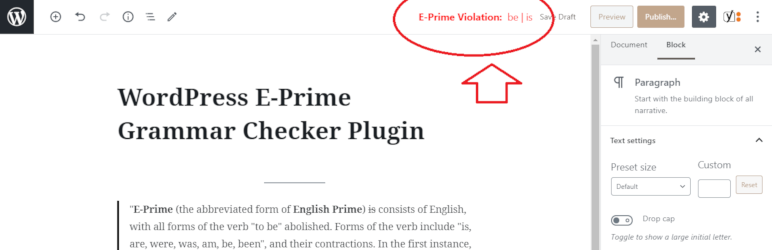 E-Prime Grammar Checker de metapult