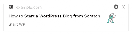 Notificación de publicación de blog PushEngage