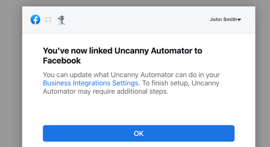 Uncanny Automator ahora está vinculado a Facebook
