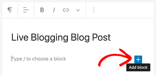 Agregar un nuevo bloque para blogs en vivo
