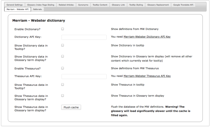 glosario de información sobre herramientas Diccionario Merriam Webster