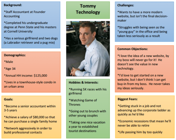 Persona de comprador de Tommy Technology, incluido el estado de la relación de ingresos y las aspiraciones profesionales futuras