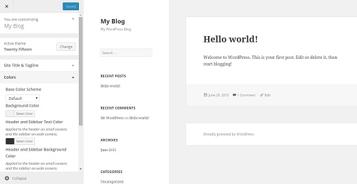 Personalizador de temas de WordPress