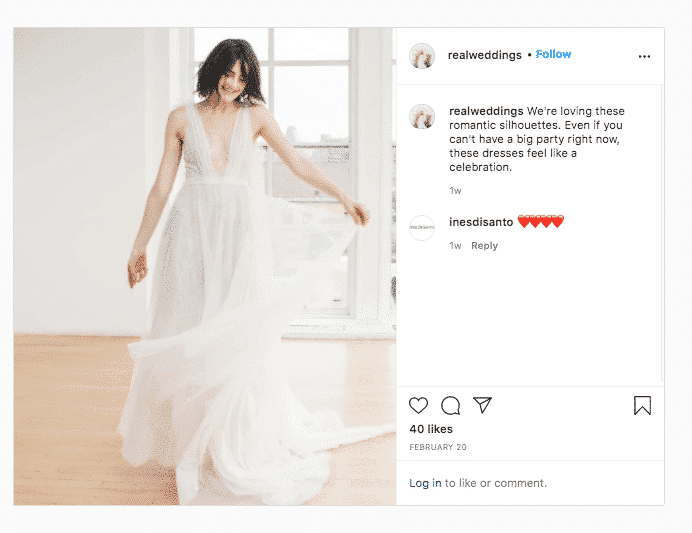 Bodas reales en vestido de novia de tendencia sin enlace en bio