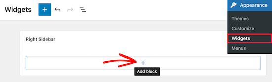 Agregar nuevo bloque de widgets para la búsqueda