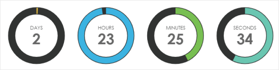 Un ejemplo de temporizador creado con Countdown Timer Ultimate
