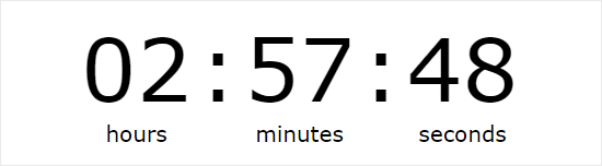 Un ejemplo de temporizador creado con Evergreen Countdown Timer