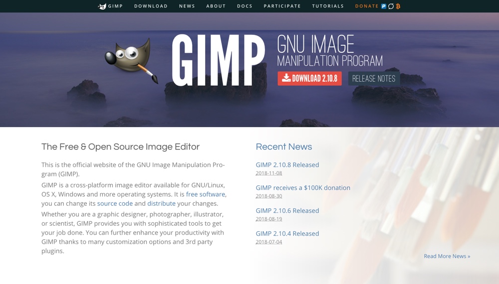 Editor de imágenes de código abierto y gratuito GIMP