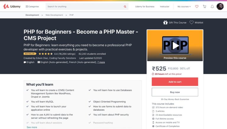 Udemy PHP para principiantes