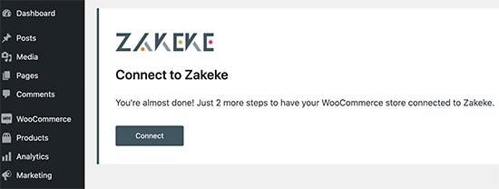 Conectar la cuenta de Zakeke