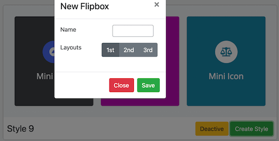 Elige qué flipbox personalizar