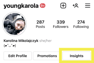 Acceder a Instagram Insights desde la página de la cuenta