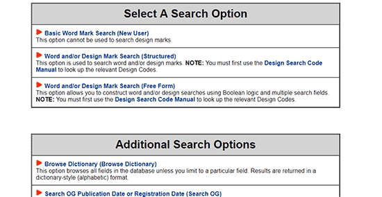 Uso de herramientas de búsqueda de marcas registradas en TESS