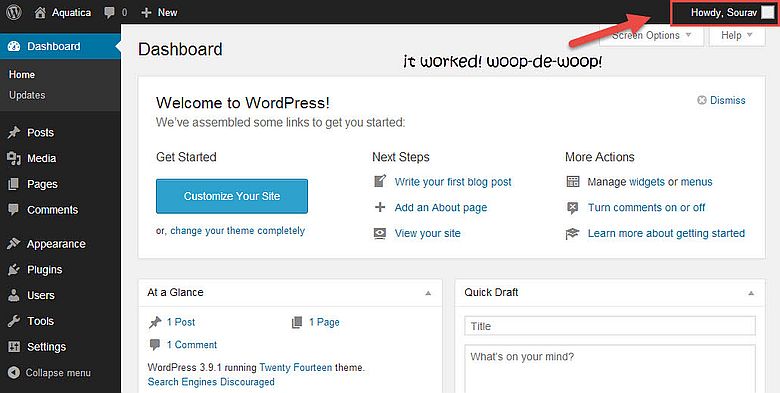 cambiar el nombre de usuario del administrador de wordpress 10 wp dashboard