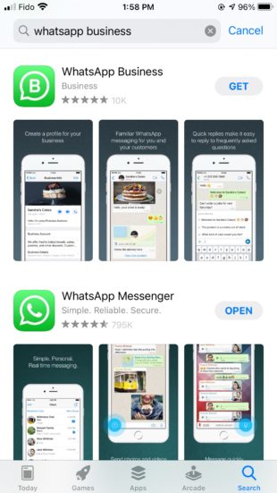 descargar la aplicación empresarial WhatsApp