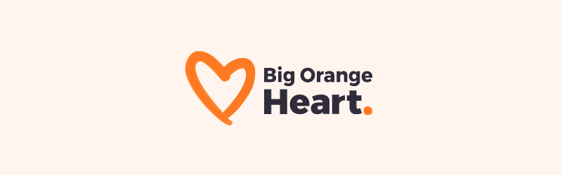 Gran corazón naranja