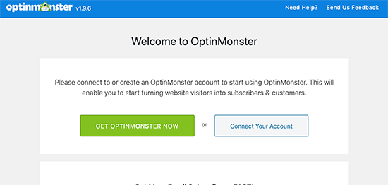 Conecte OptinMonster a su sitio web