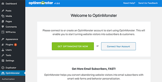 Conectar OptinMonster