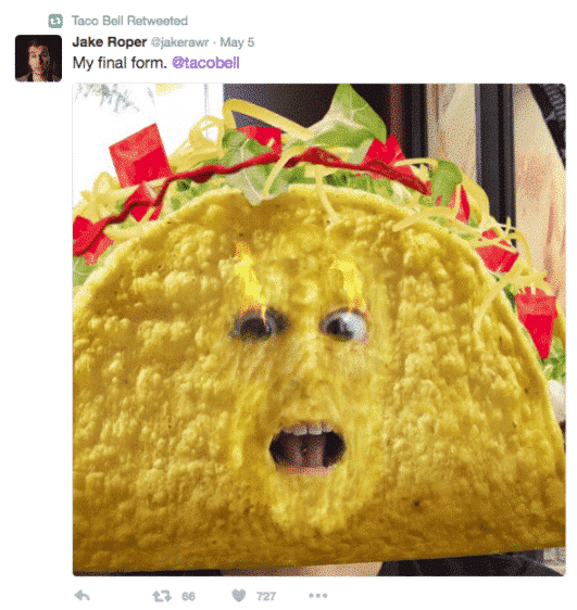 Lente Snapchat de Taco Bell
