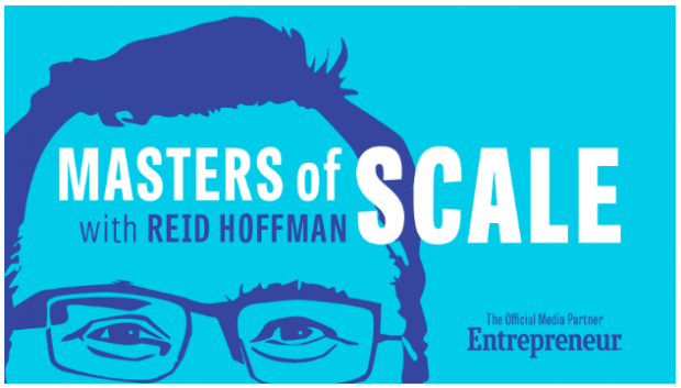 Podcast Masters of Scale con banner de Reid Hoffman