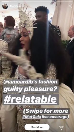 Historia de Instagram de Vogue para la Met Gala