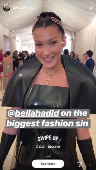 Historia de Instagram de Vogue para la Met Gala