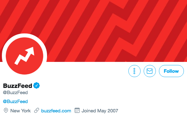 Biografía de Twitter para Buzzfeed