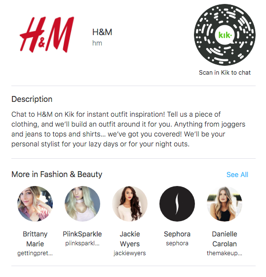Chatbot de H&M