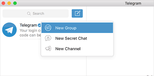 Creando un nuevo grupo de Telegram