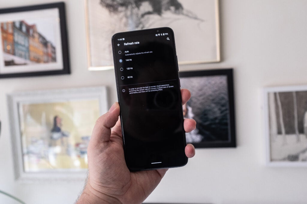 Snapdragon Phone cambiando la frecuencia de actualización