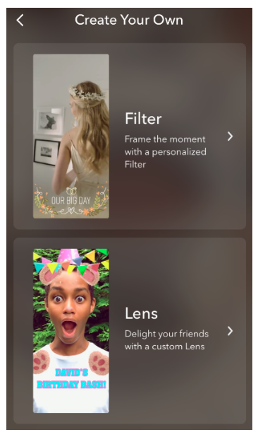 filtro de snapchat personalizado