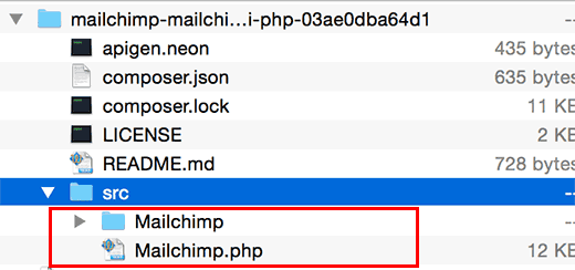 Archivos API de MailChimp