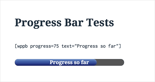 Barra de progreso en WordPress con texto encima