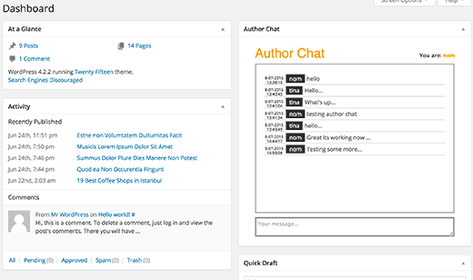 Crear widget de chat en el panel de WordPress