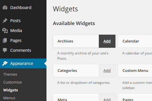 Usar widgets en el modo de accesibilidad