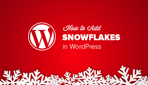 Agregar copos de nieve en WordPress