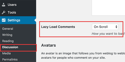 Seleccione cómo desea cargar los comentarios de forma diferida en WordPress