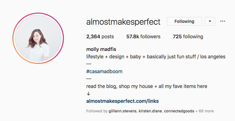 Biografía de Instagram para Almost Makes Perfect
