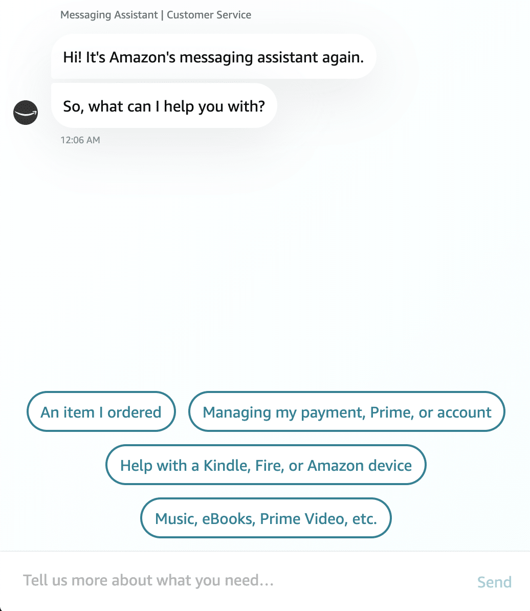 El chatbot impulsado por IA de Amazon