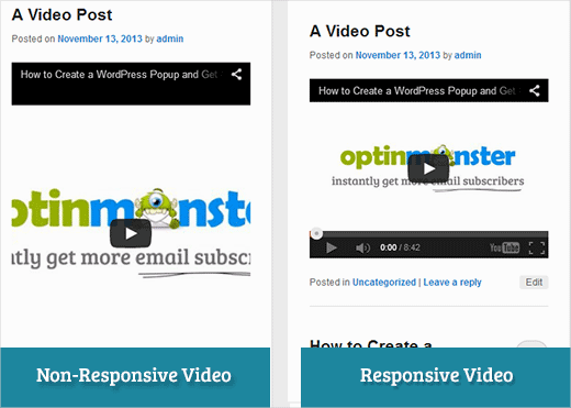 Hacer que sus videos de YouTube sean receptivos en WordPress