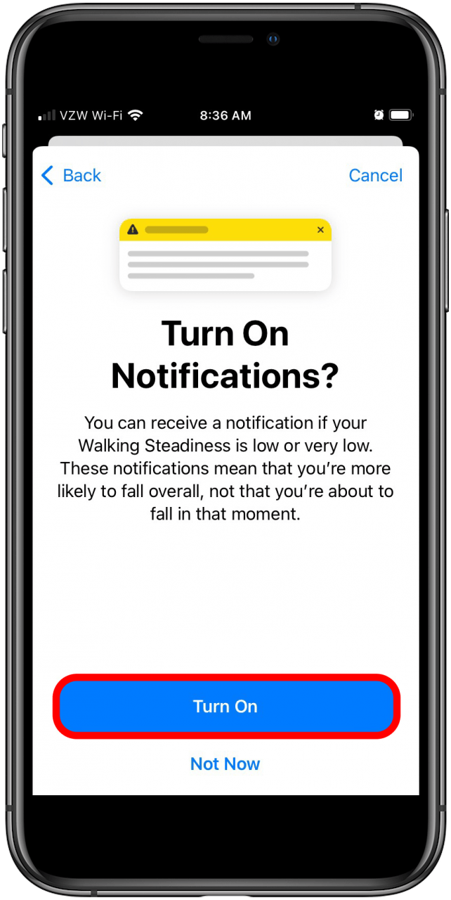 Puntuación de estabilidad al caminar iPhone iOS 15