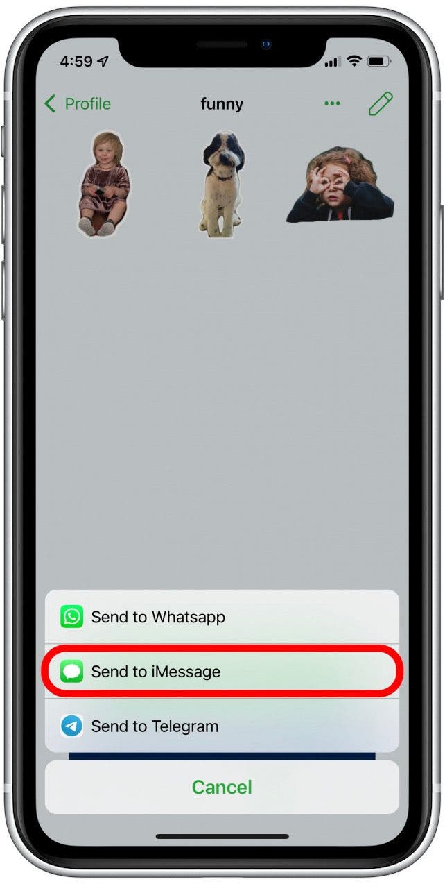 toca enviar a mensaje para usar foto emoji