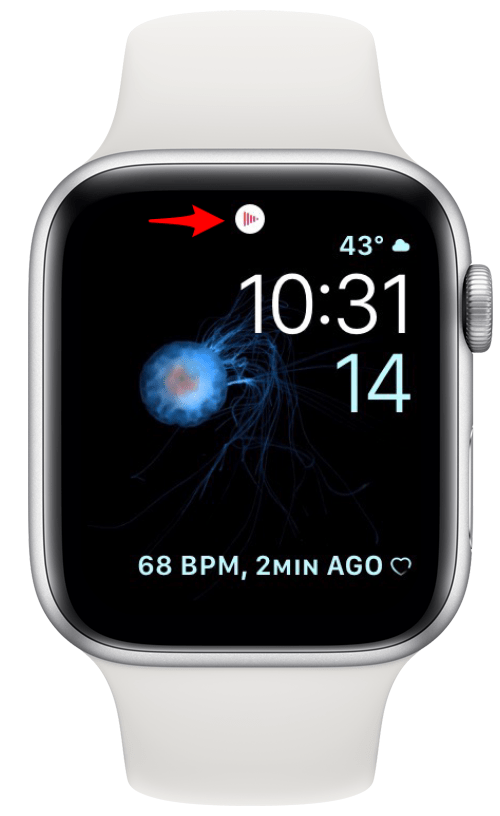 El icono de líneas rojas ahora reproduce el símbolo en Apple Watch