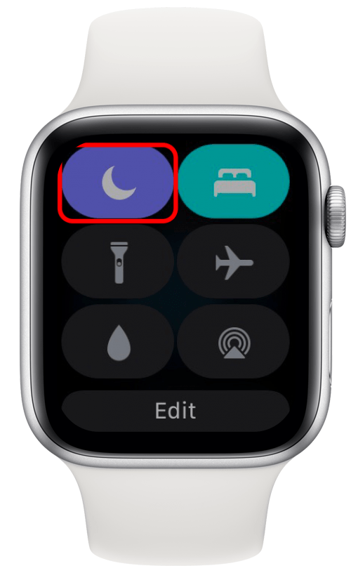 Ícono de luna morada en Apple Watch