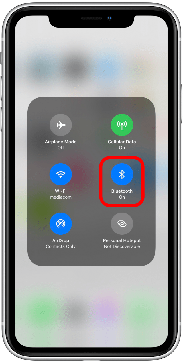 Comprobar la conexión Bluetooth en el iPhone